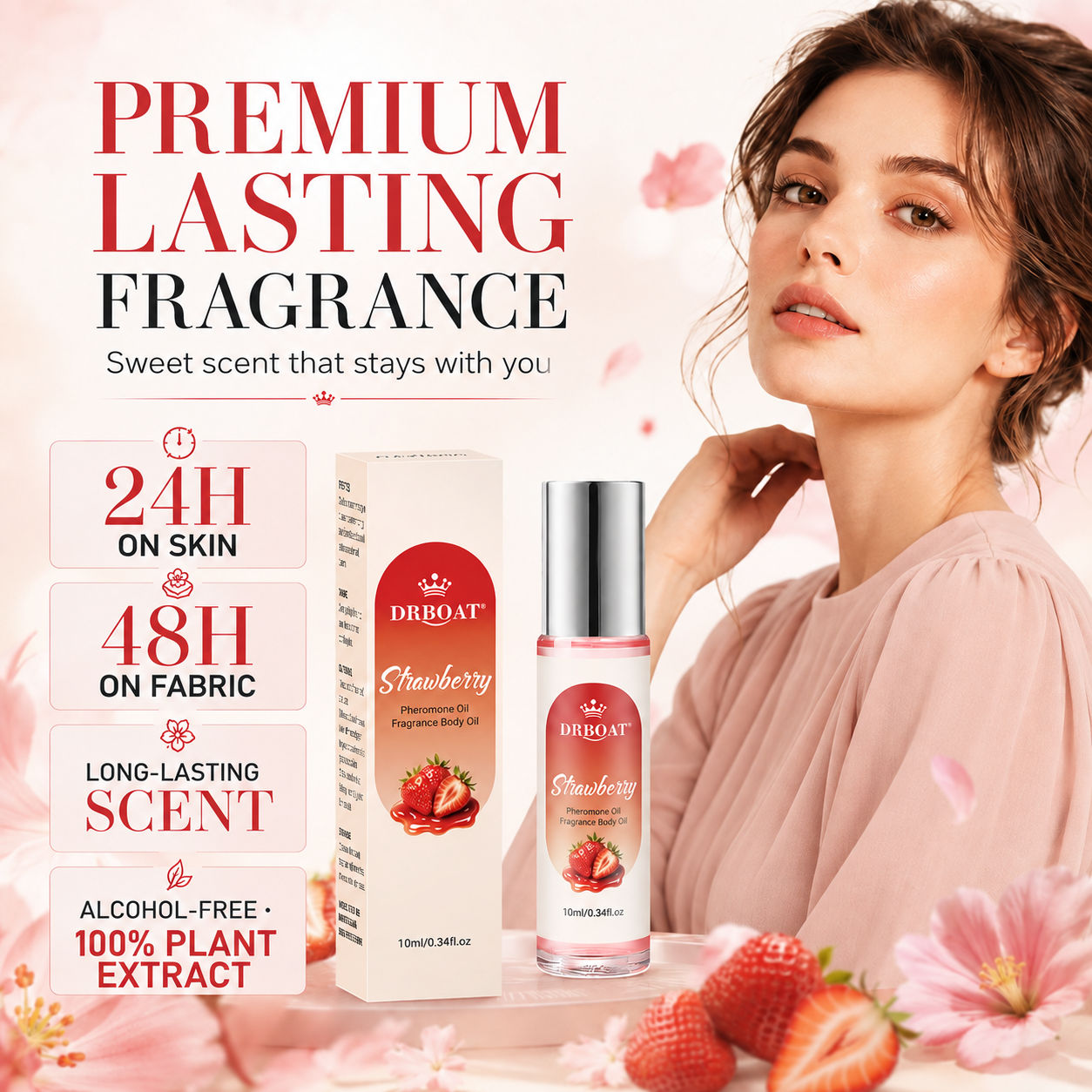 Strawberry Roll-On Perfume Oil - Perfume Fragrance Oil ulasan dan harga